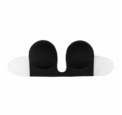 Biustonosz ze skrzydełkami - Bye Bra Seamless U-Style Bra Miseczka C Black